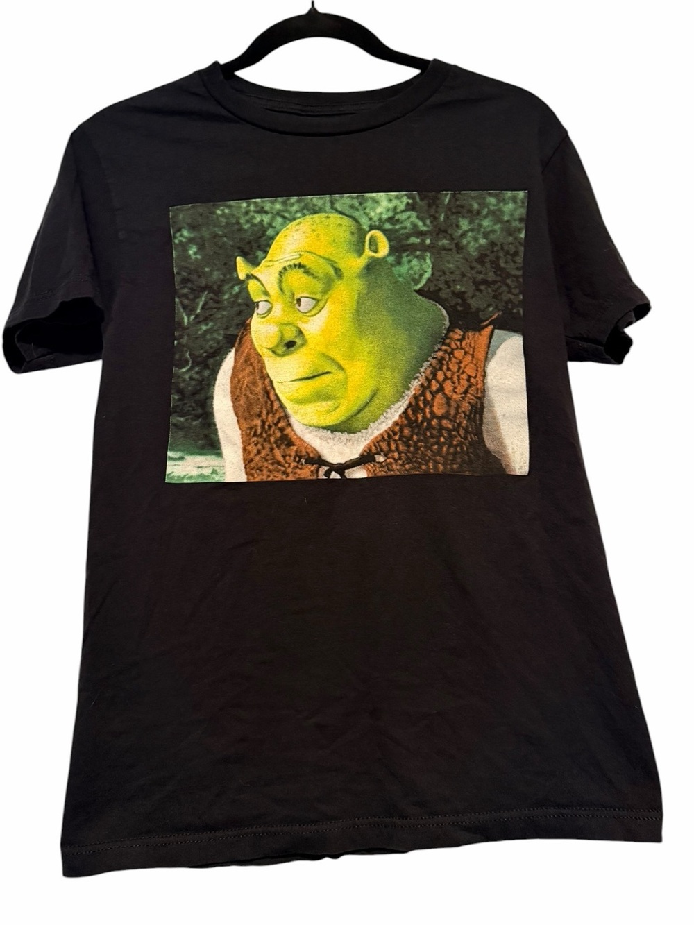 DreamWorks Shrek Black Tee with Green Character Print Size Small